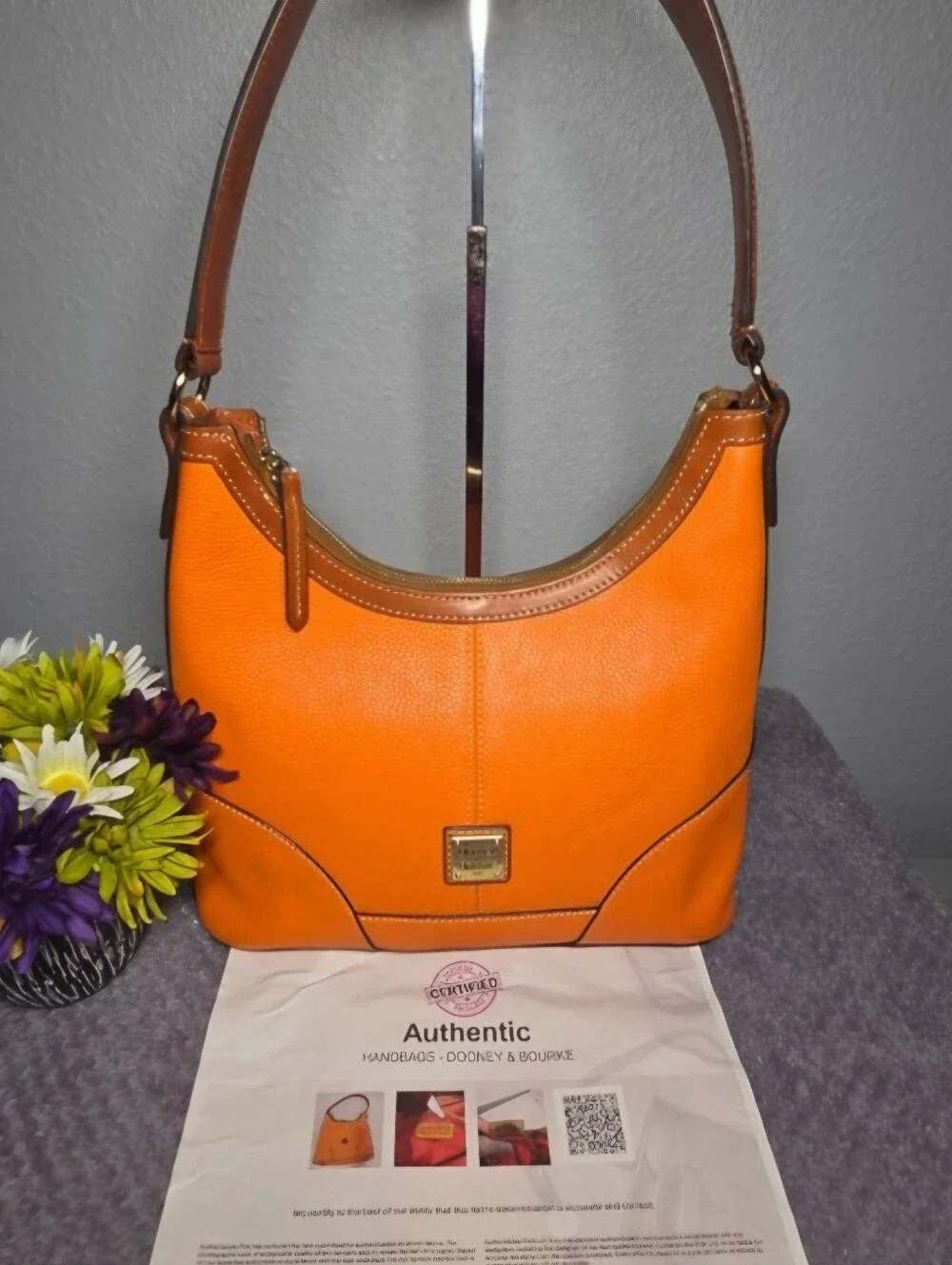Authentic Like New Dooney and Bourke Wexford Hobo Bag comes with COA